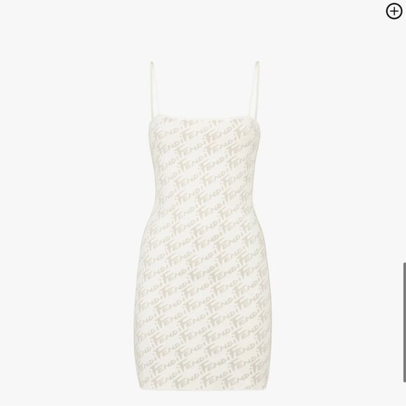 FENDI reversible mini dress off white logo - Picture 4 of 15